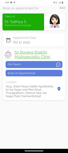 Sri Buvana Shakthi Clinic Screen 2