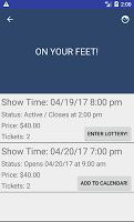 screenshot of Broadway Lottery