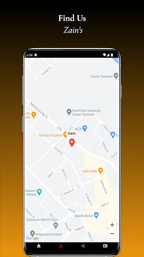 Android application Zains Curry House GreenocK screenshort