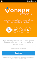 screenshot of Vonage Home Extensions - VoIP