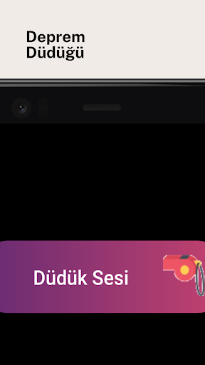 Android application Deprem Düdüğü screenshort