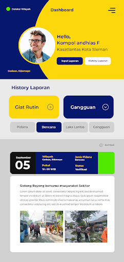 Sistem Pelaporan Polres Sleman Screen 2