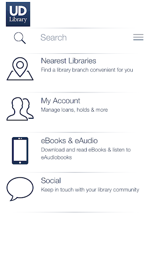 Android application University of Dallas Library screenshort