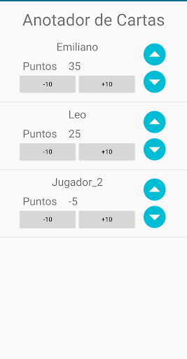 Anotador Cartas Screen 2