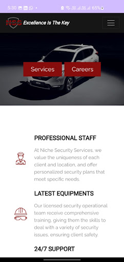Niche Security Services Screen 2