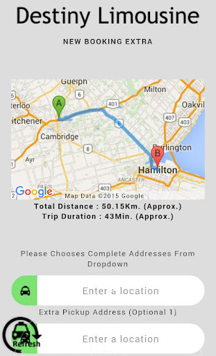Vancouver Limo Booking App Screen 3