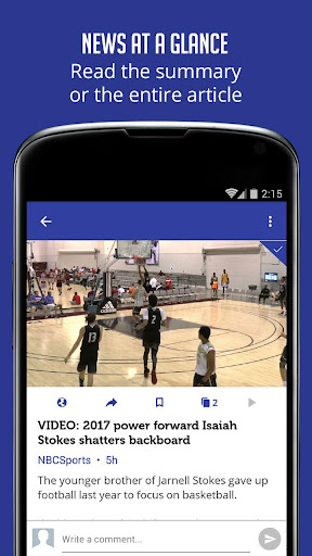 Screenshot of College Basketball News, Video
