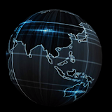 3D Black Globe Live Wallpaper icon