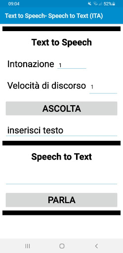 Android application Text to Speech- Speech to Text screenshort