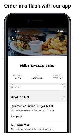Android application Eddie's Takeaway & Diner screenshort