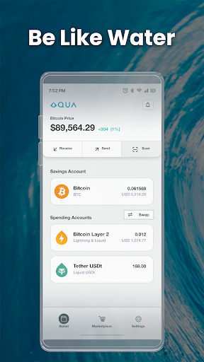Android application AQUA Wallet screenshort