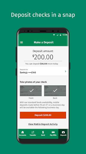 Screenshot of Citizens Bank Mobile Banking
