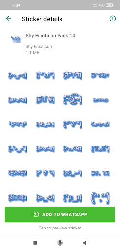 WASticker Kaomoji Shy Stickers