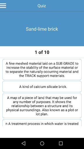 Civil Engineering Dictionary Screen 2