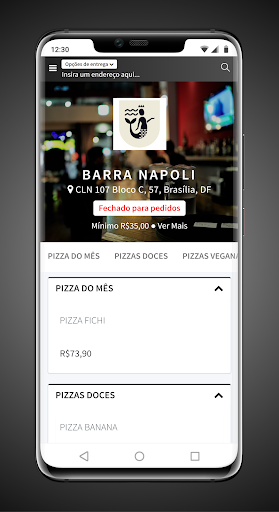Android application Barra Napoli Pizzeria screenshort