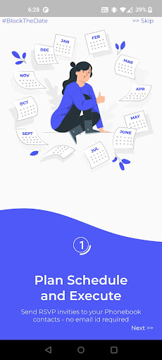 Android application BlockTheDate screenshort
