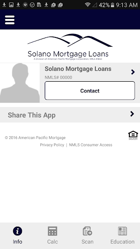 Screenshot of Solano Mortgage