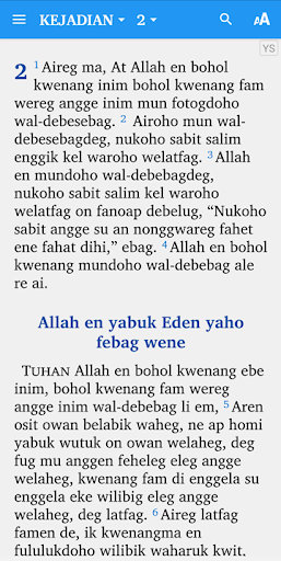 Android application Alkitab Yali Selatan screenshort
