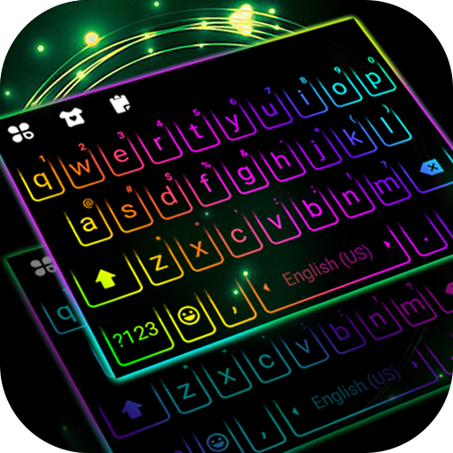 LED Lights Keyboard Background logo