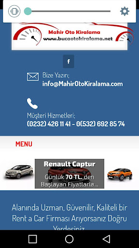 Android application IZMIR RENT A CAR screenshort
