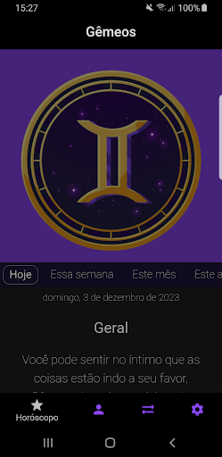 Android application Horóscopo Gêmeos BR 2023 screenshort