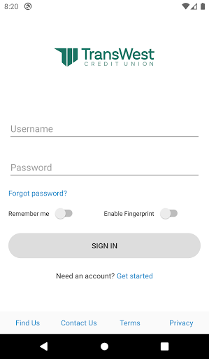 Android application TransWest CardCierge screenshort