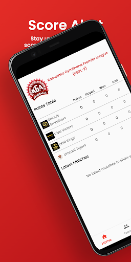 Android application Score alert screenshort
