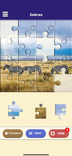 Zebra Love Puzzle Screen 2
