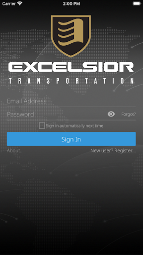 Visualização do aplicativo