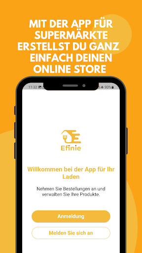 Android application Efinie - Stores screenshort