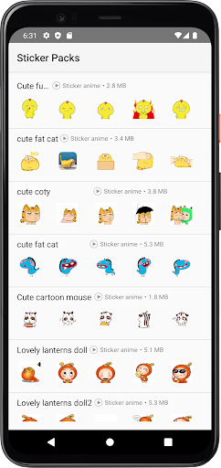 Android application Sticker Anime screenshort