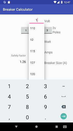 Breaker Calculator Screen 3