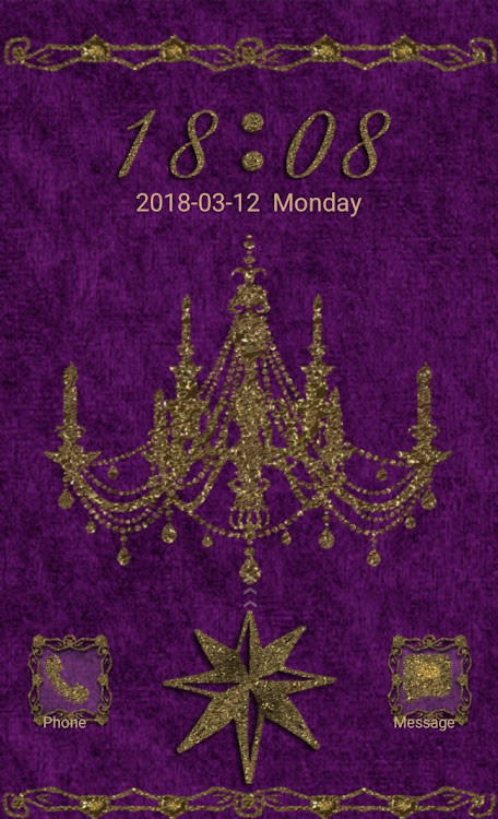 Purple Gold Chandelier Go Lock - v.1.3. - (Android)