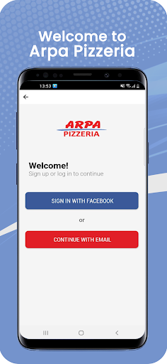 Android application Arpa Pizzeria screenshort