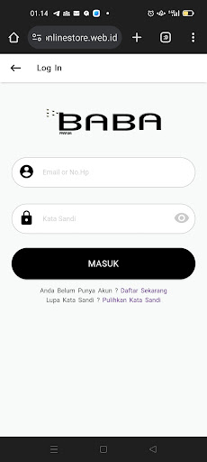 Android application Baba Parfum screenshort