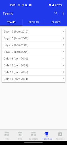 Android application Abu Dhabi Schools Sports Cup screenshort