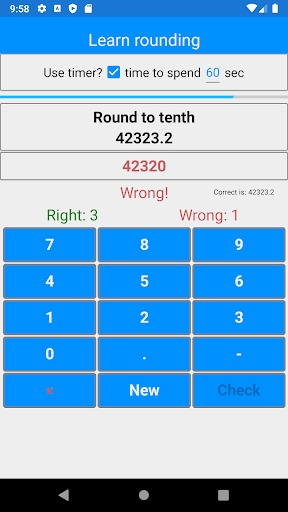 Android application LearnRounding screenshort