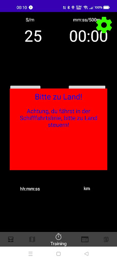 Android application Rowtrain screenshort