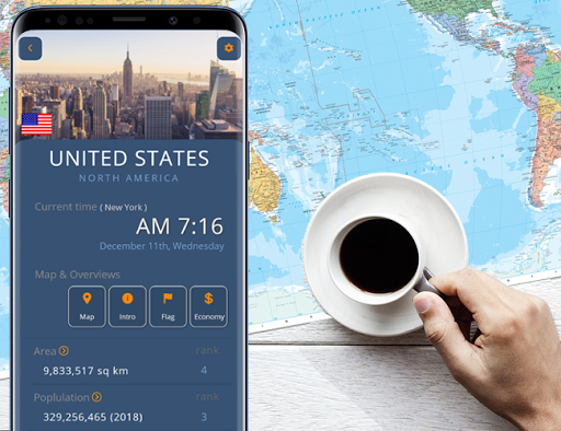 Android application World Atlas screenshort