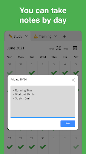 Screenshot of Check Calendar - Habit Tracker