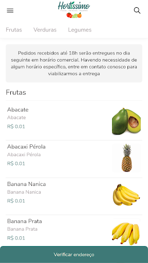 Android application Hortíssimo screenshort