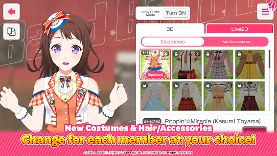 BanG Dream Girls Band Party MOD APK (القائمة/الرقص التلقائي، مثالي) 3