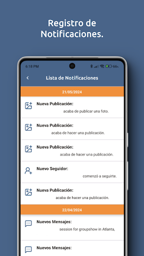 Registro de Avisos NotifyPug Screen 3