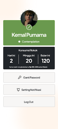 Android application Smoke Stop Step screenshort