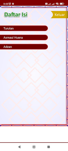 Android application Mengaji Turutan screenshort
