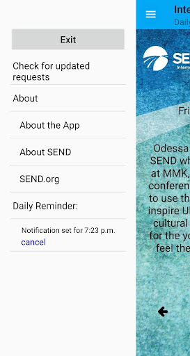 Intercede & SEND Screen 2