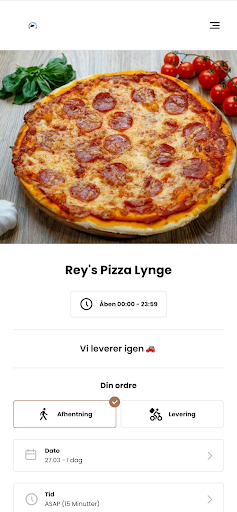 Android application Rey’s Pizza Lynge screenshort