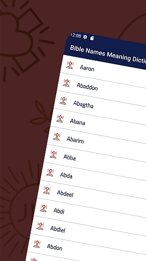 Android application Bible Names Meaning Dictionary screenshort