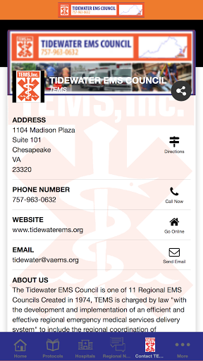 Tidewater EMS Protocols Screen 2
