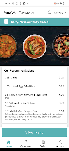 Feng Wah Takeaway Screen 2